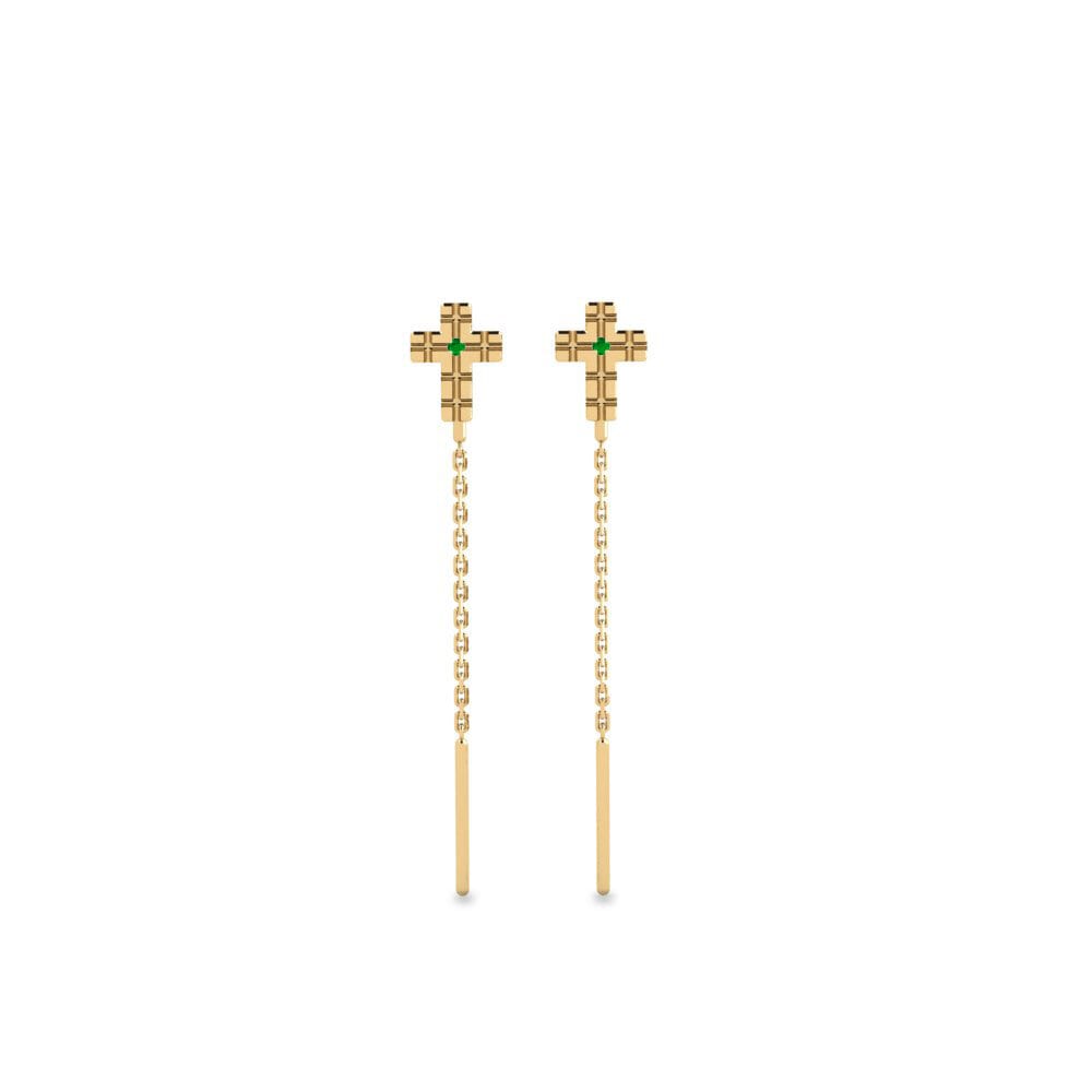 Émeraude Boucle d'oreille femme Isobel