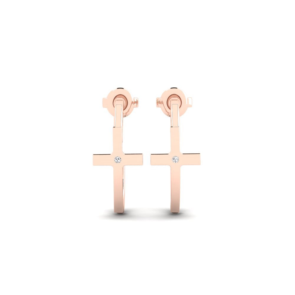 14K Rood Goud Dames Oorbellen Kybele