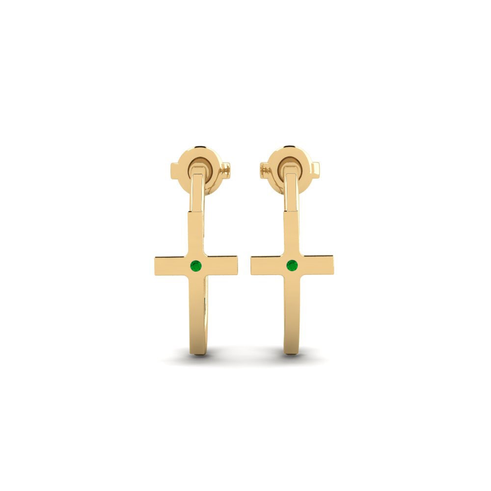 Émeraude Boucle d'oreille femme Kybele
