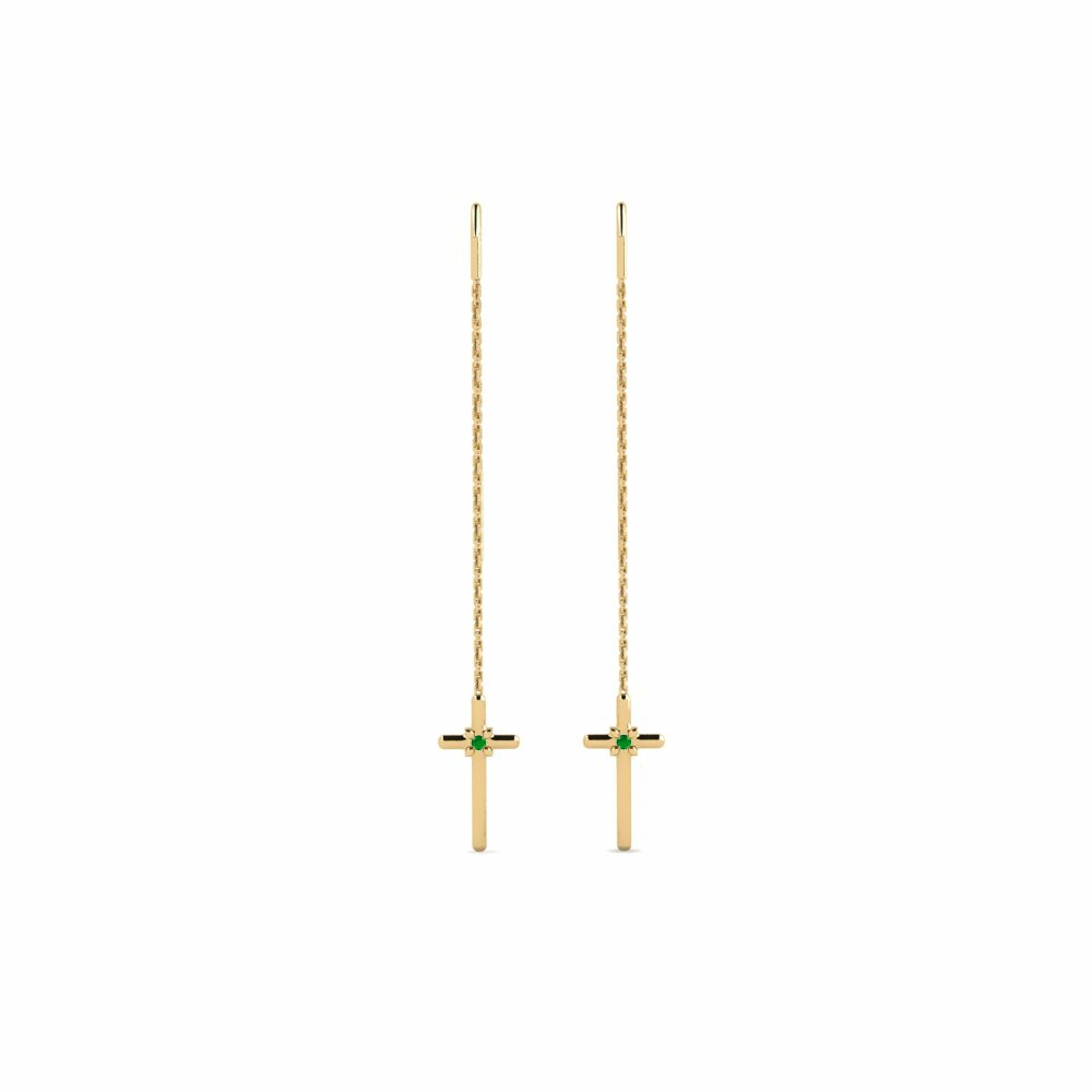 Émeraude Boucle d'oreille femme Mareen
