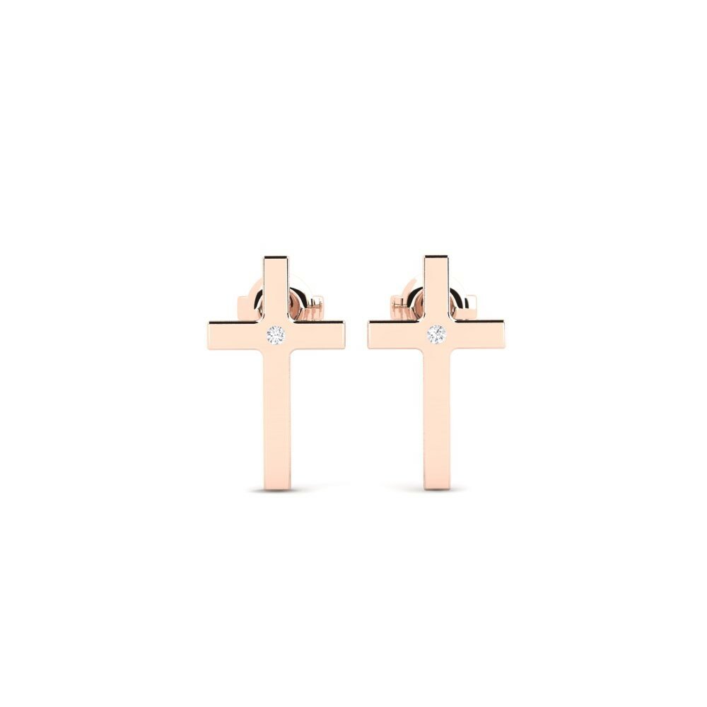 14K Rood Goud Dames Oorbellen Rostra
