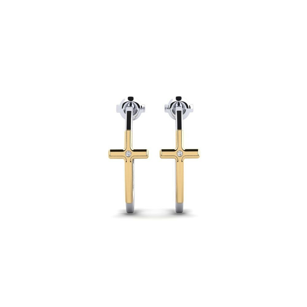 18ct White / Yellow Gold Women's Earring Selenia