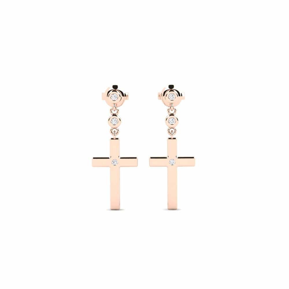 14K Rood Goud Dames Oorbellen Sereneta