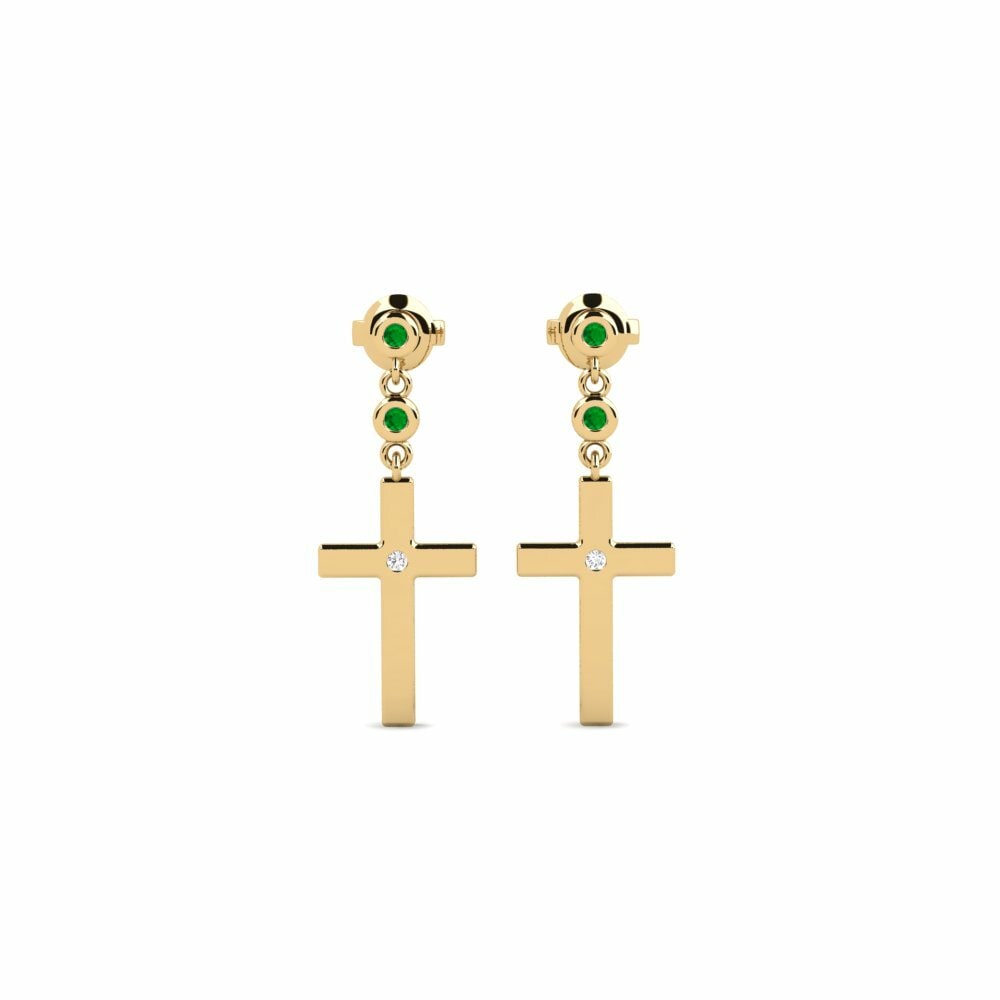 Émeraude Boucle d'oreille femme Sereneta