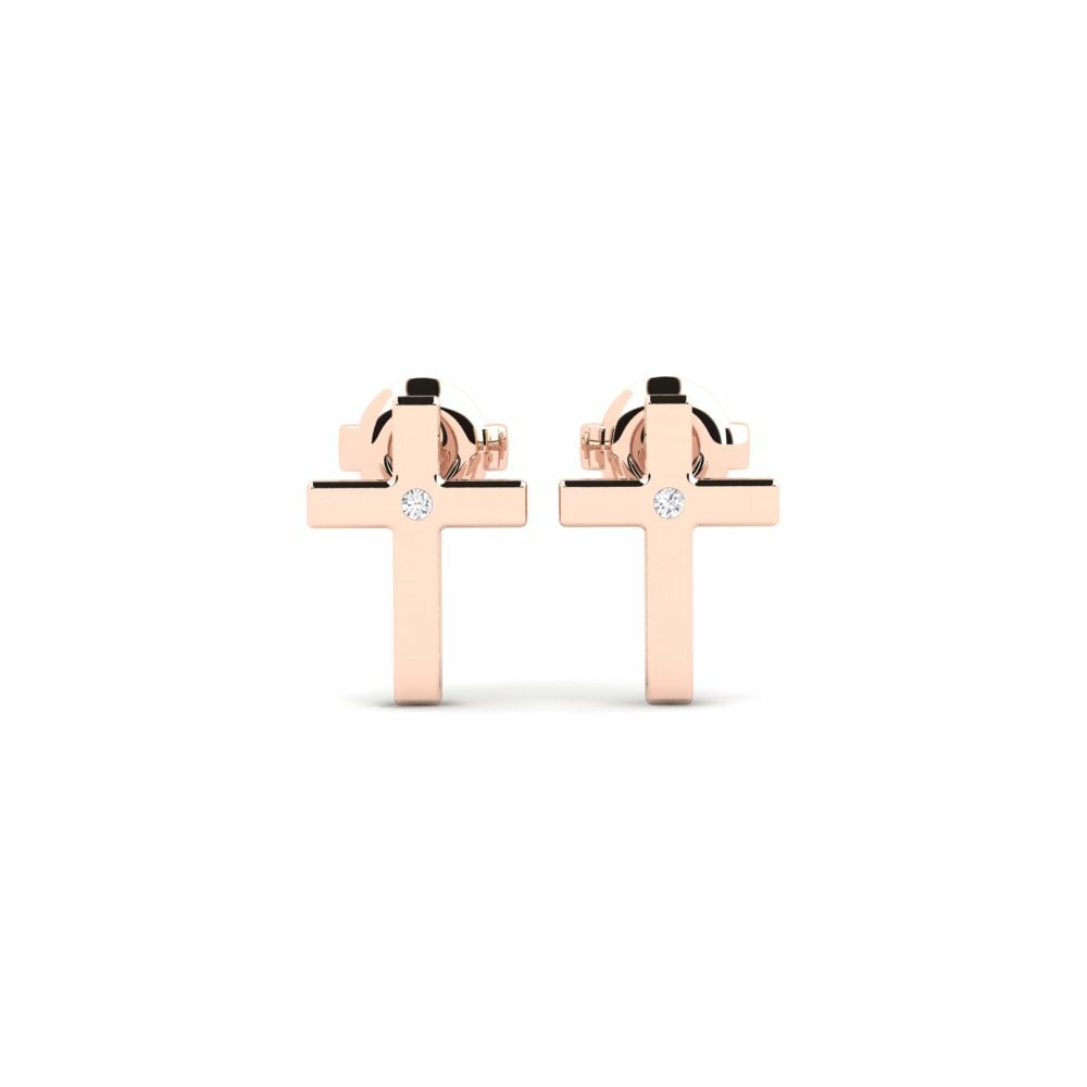 14K Rood Goud Dames Oorbellen Stanros