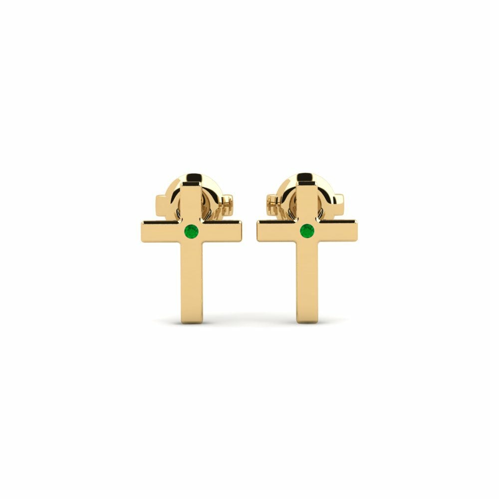 Émeraude Boucle d'oreille femme Stanros