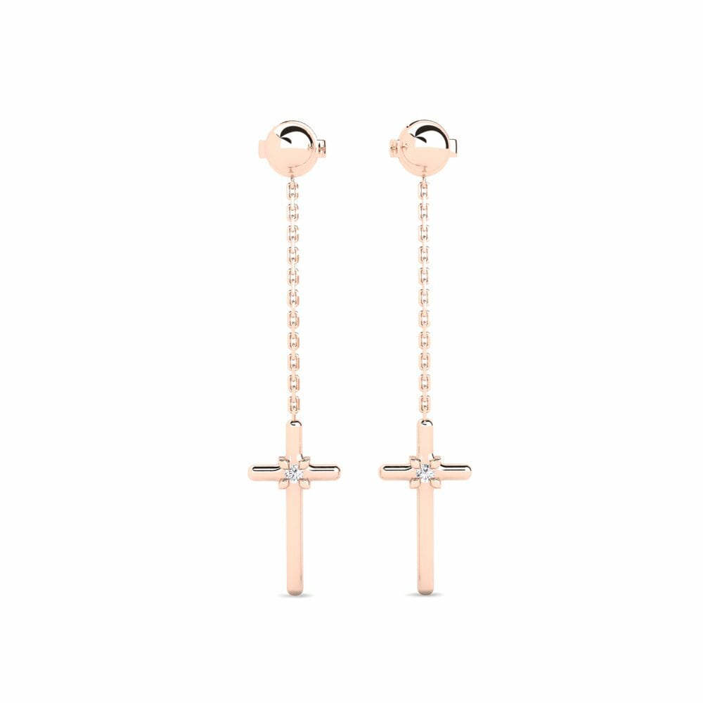 14K Rood Goud Dames Oorbellen Tatia