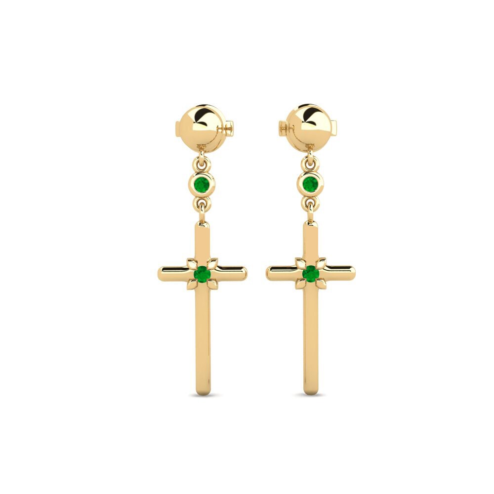 Émeraude Boucle d'oreille femme Tolvio