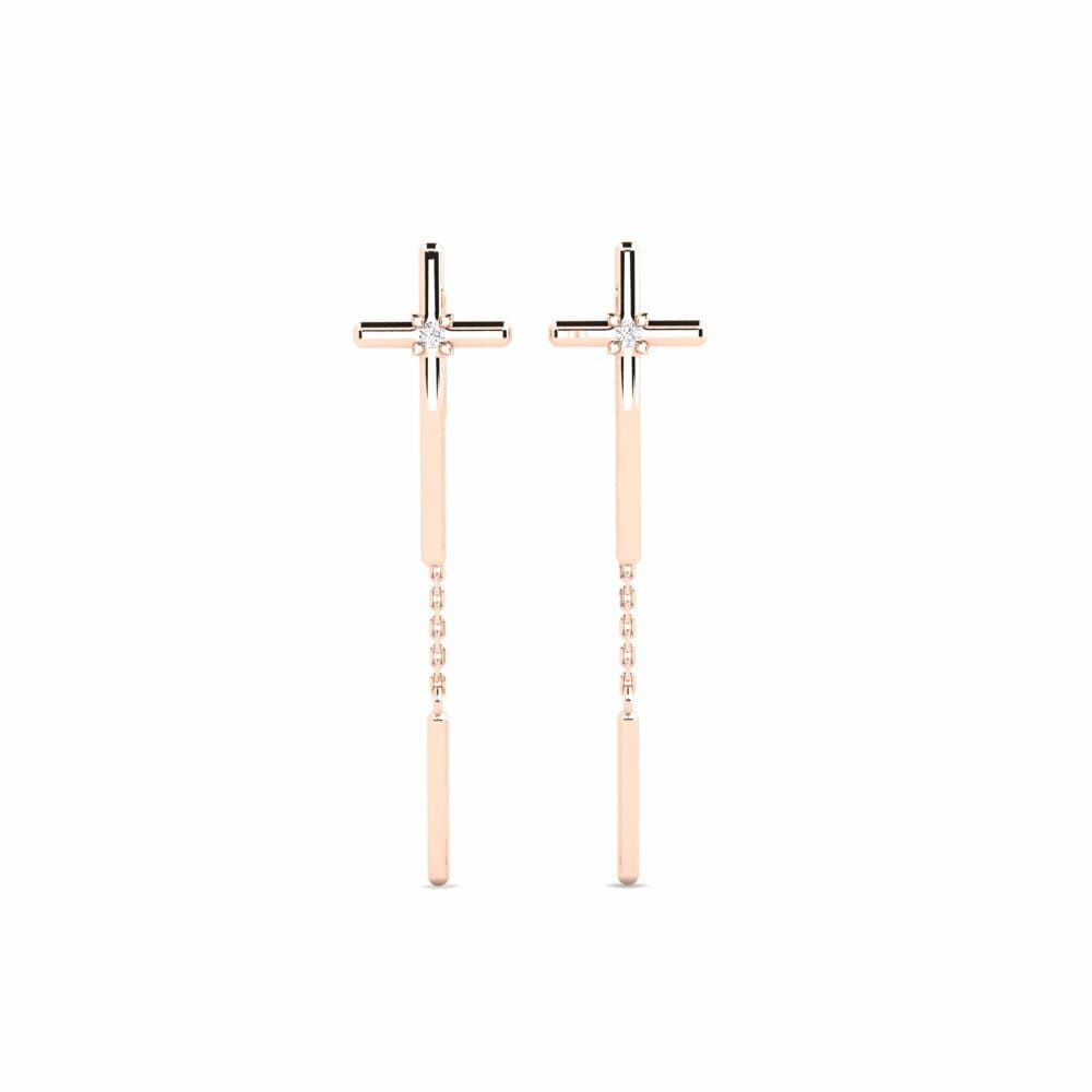 14K Rood Goud Dames Oorbellen Ulysi