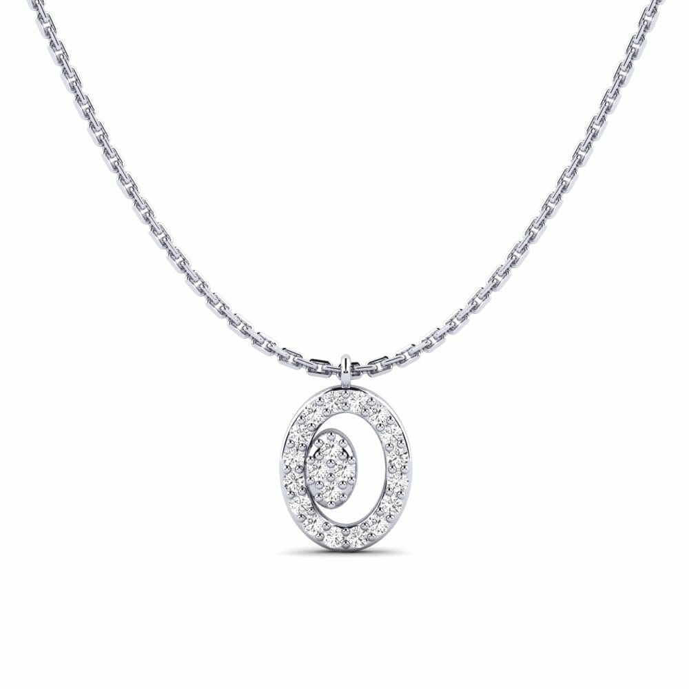 Or Blanc 18k Pendentif pour femme Canzawa