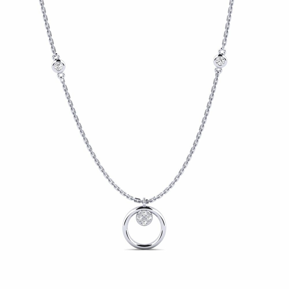 Or Blanc 18k Collier pour femme Duktig