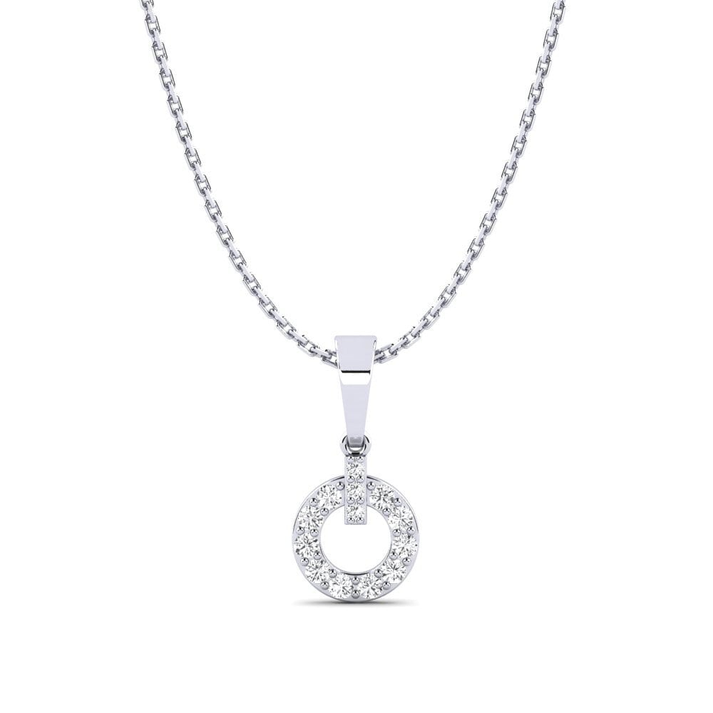Or Blanc 18k Pendentif pour femme Filin