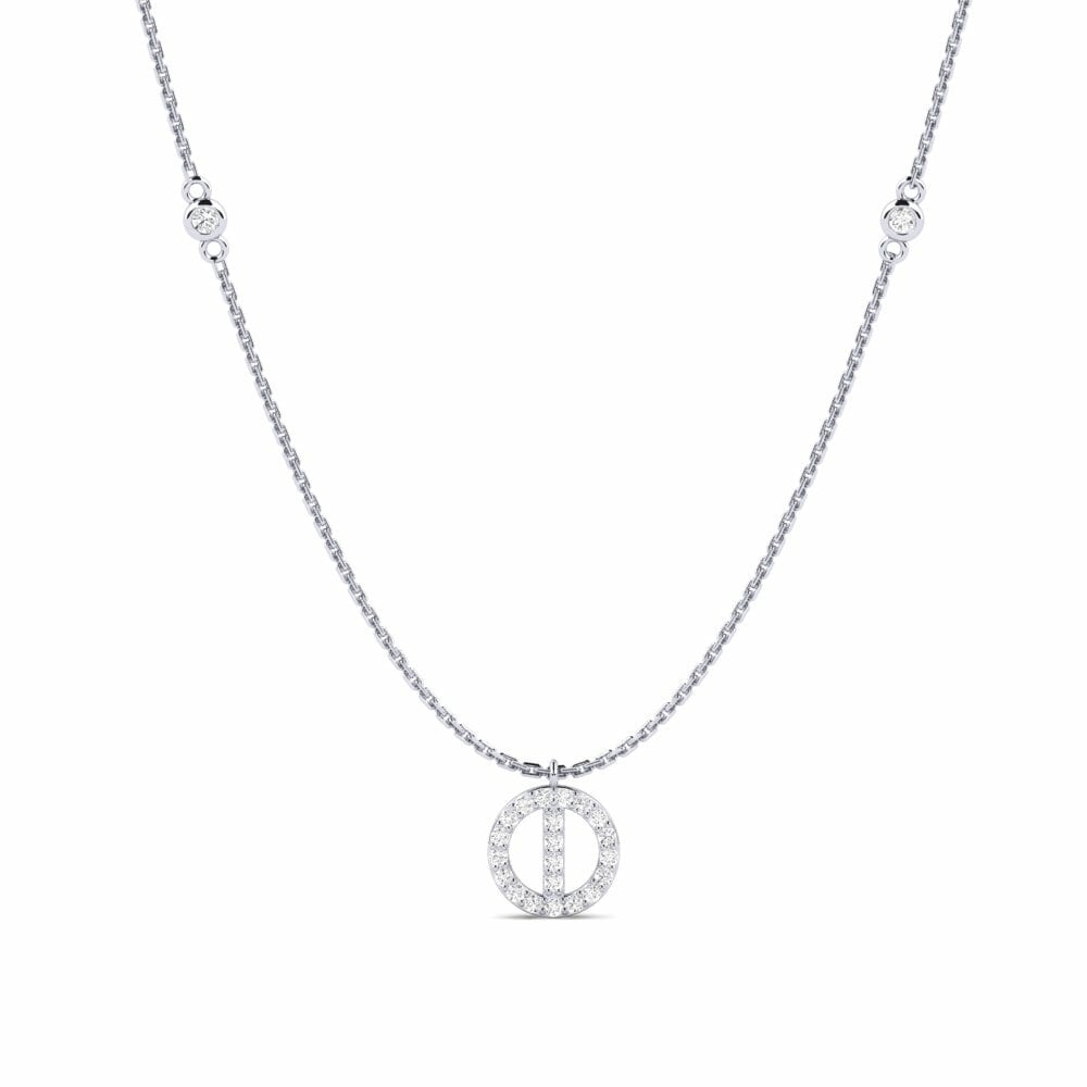 Or Blanc 18k Collier pour femme Luzed