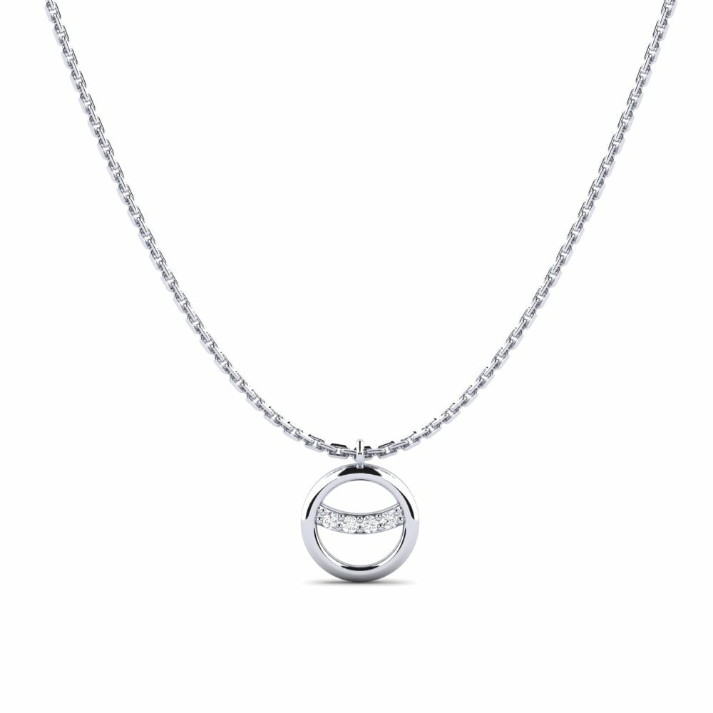 Or Blanc 18k Pendentif pour femme Okos