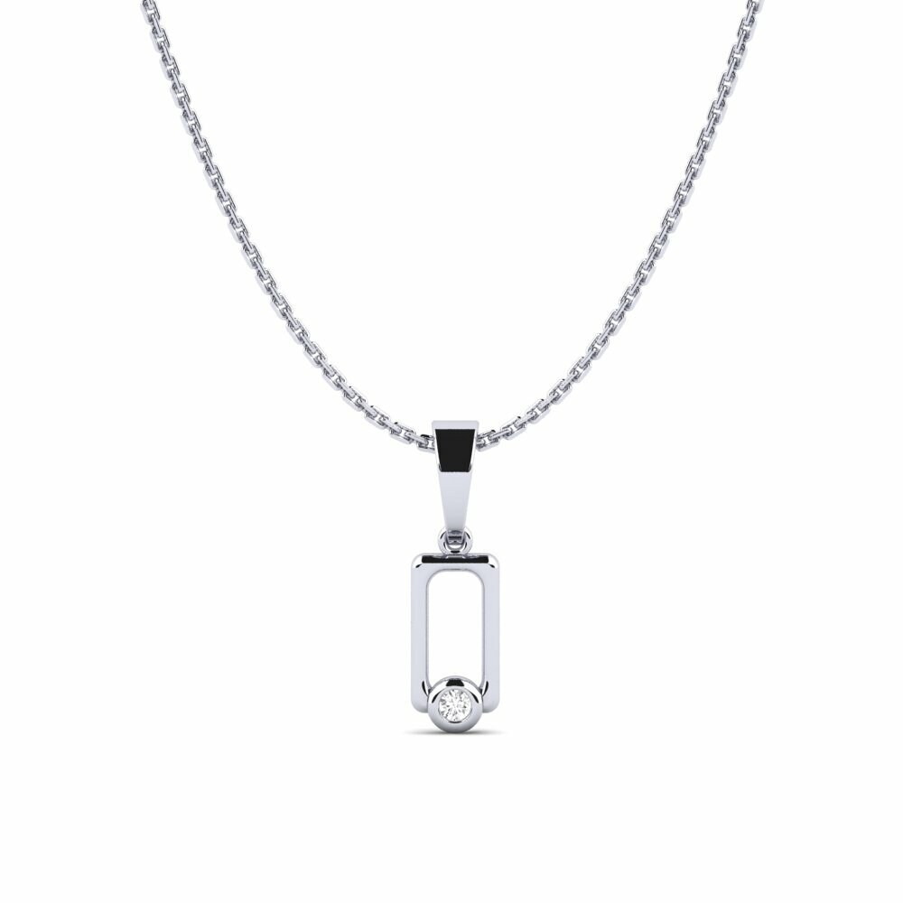 Or Blanc 18k Pendentif pour femme Woz