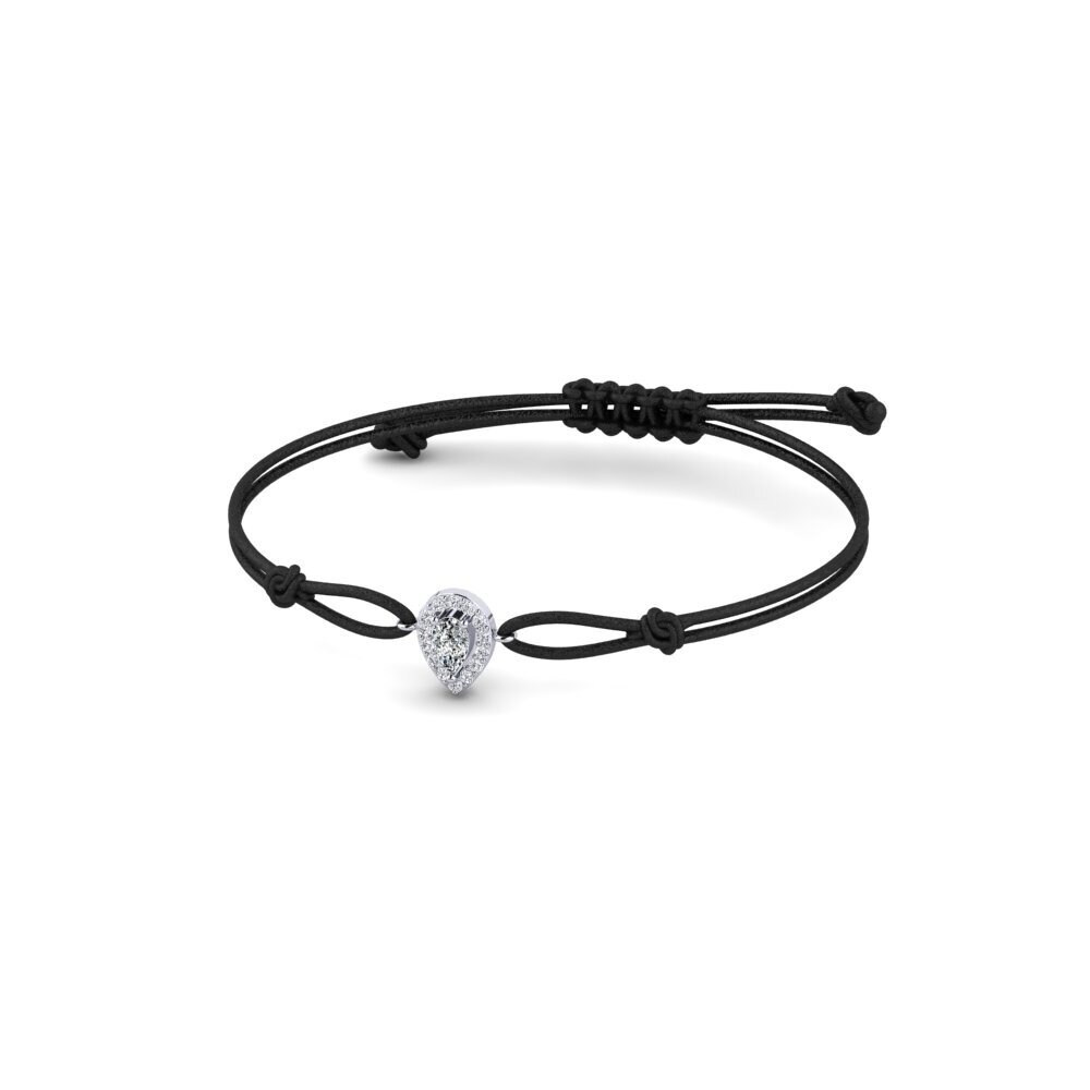 Platino Circonita Pulsera de cordón Emosiya