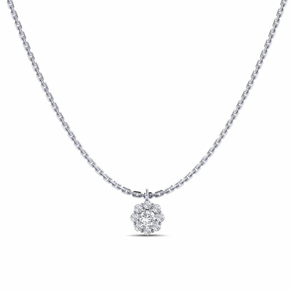 14k Oro Blanco Colgante de Mujer Urqu