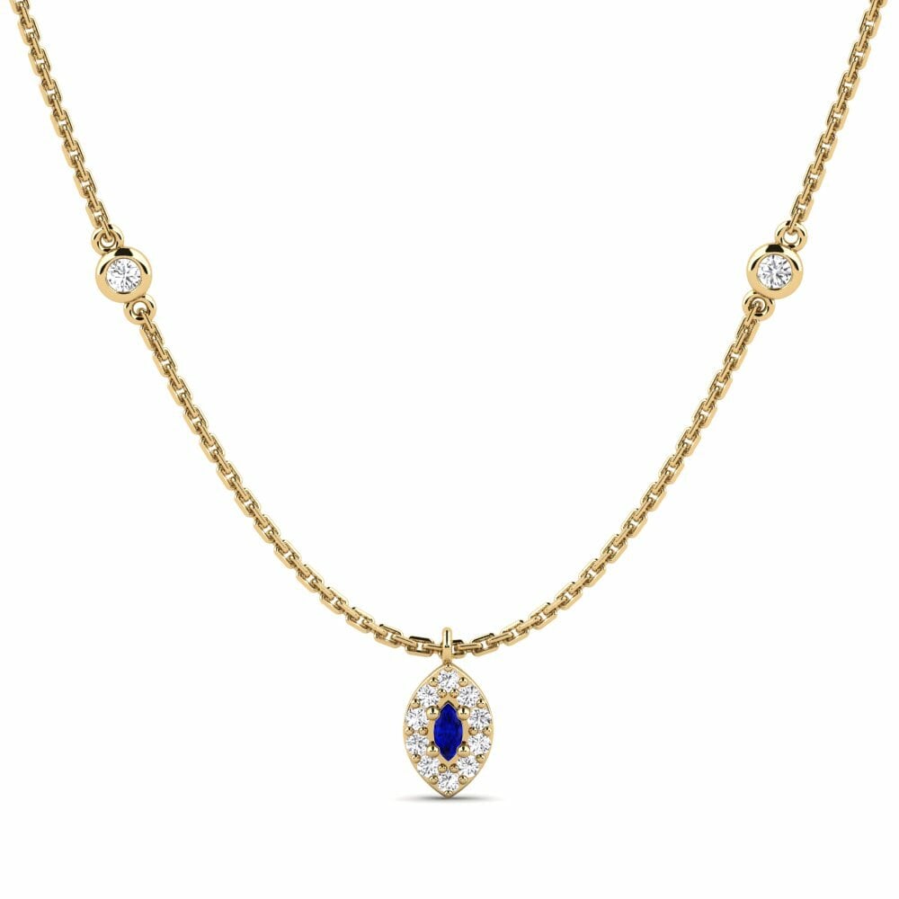 Sapphire Women's Necklace Wunizsa