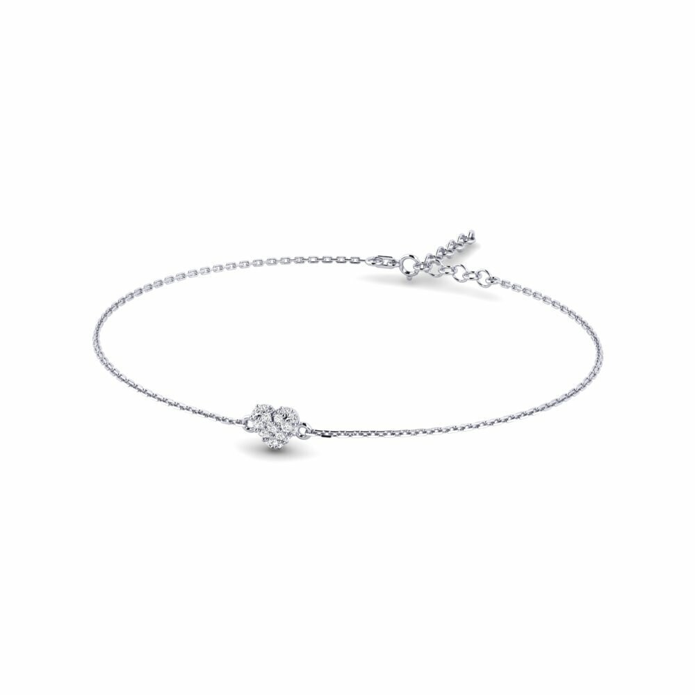 9ct White Gold Women's Bracelet Dayawen
