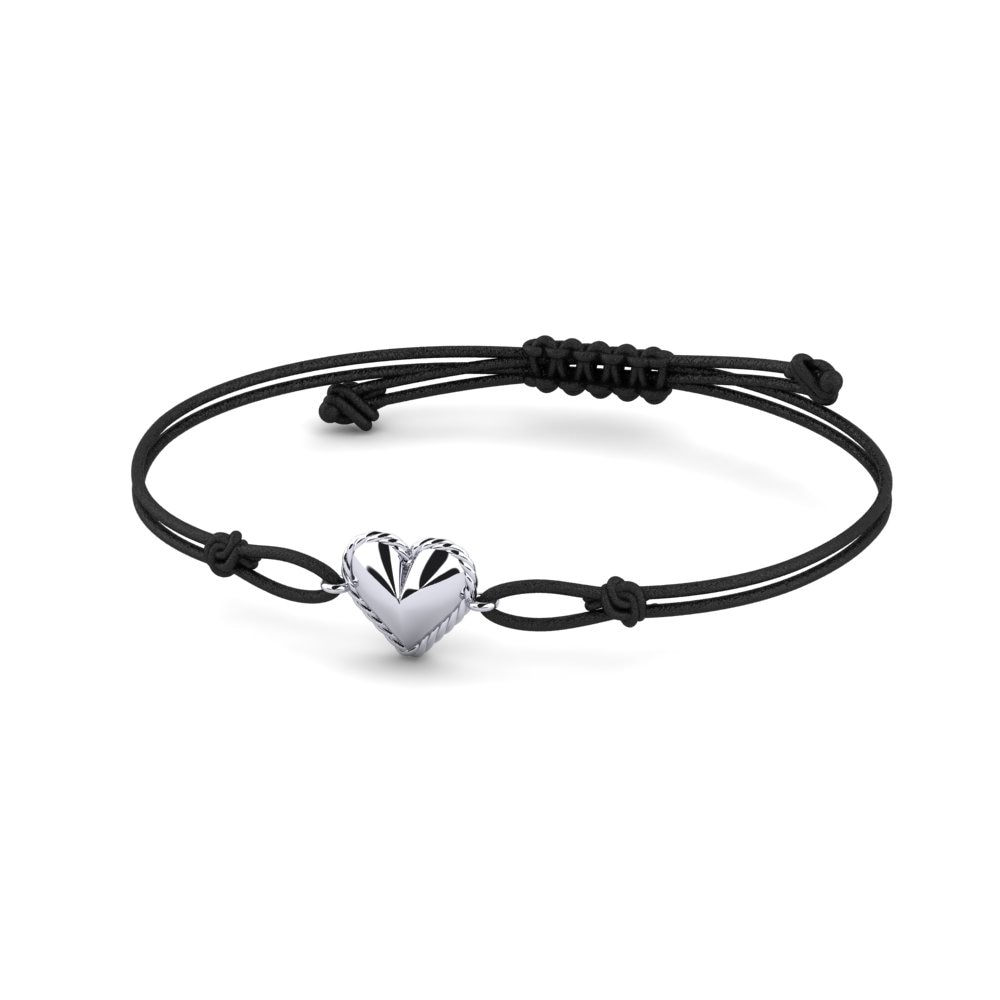 9ct White Gold Cord Bracelet Kaneohe