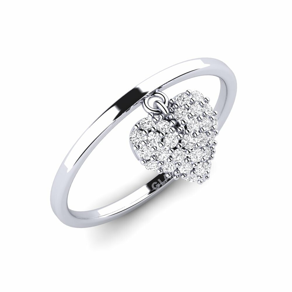9ct White Gold Ring Lupin