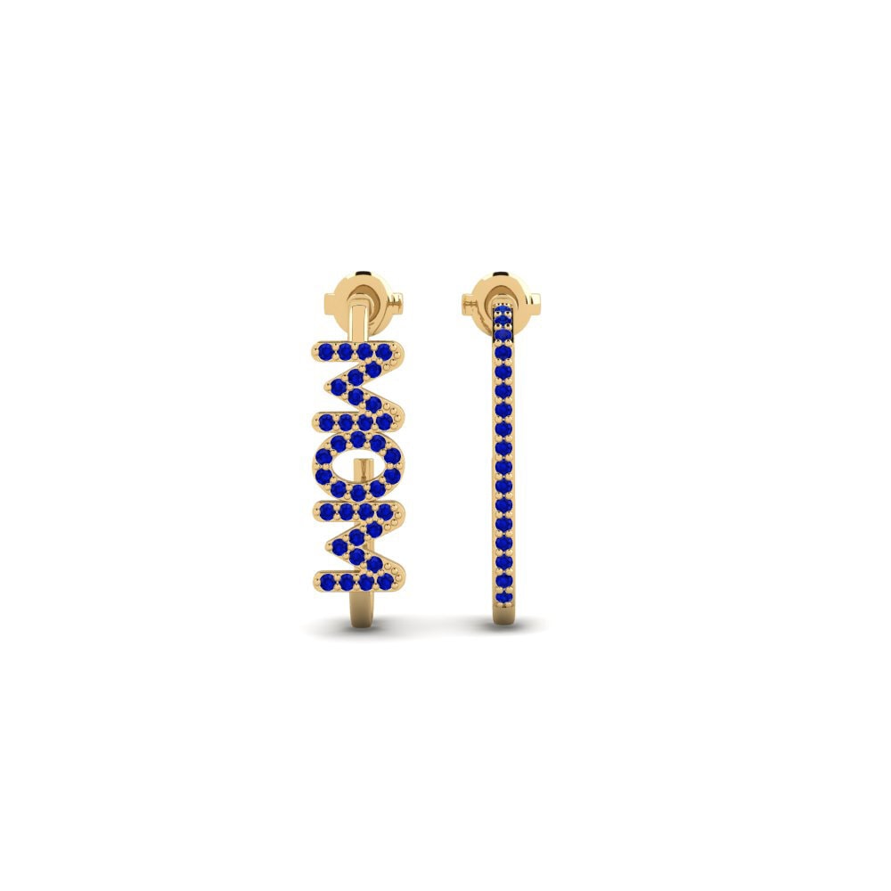 Saphir Boucle d'oreille femme Mamage