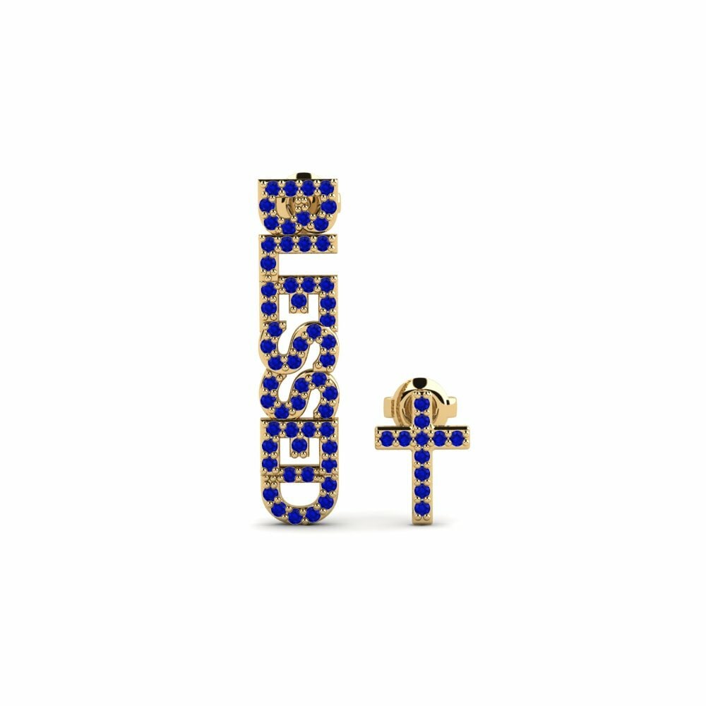 Saphir Boucle d'oreille femme Mattru