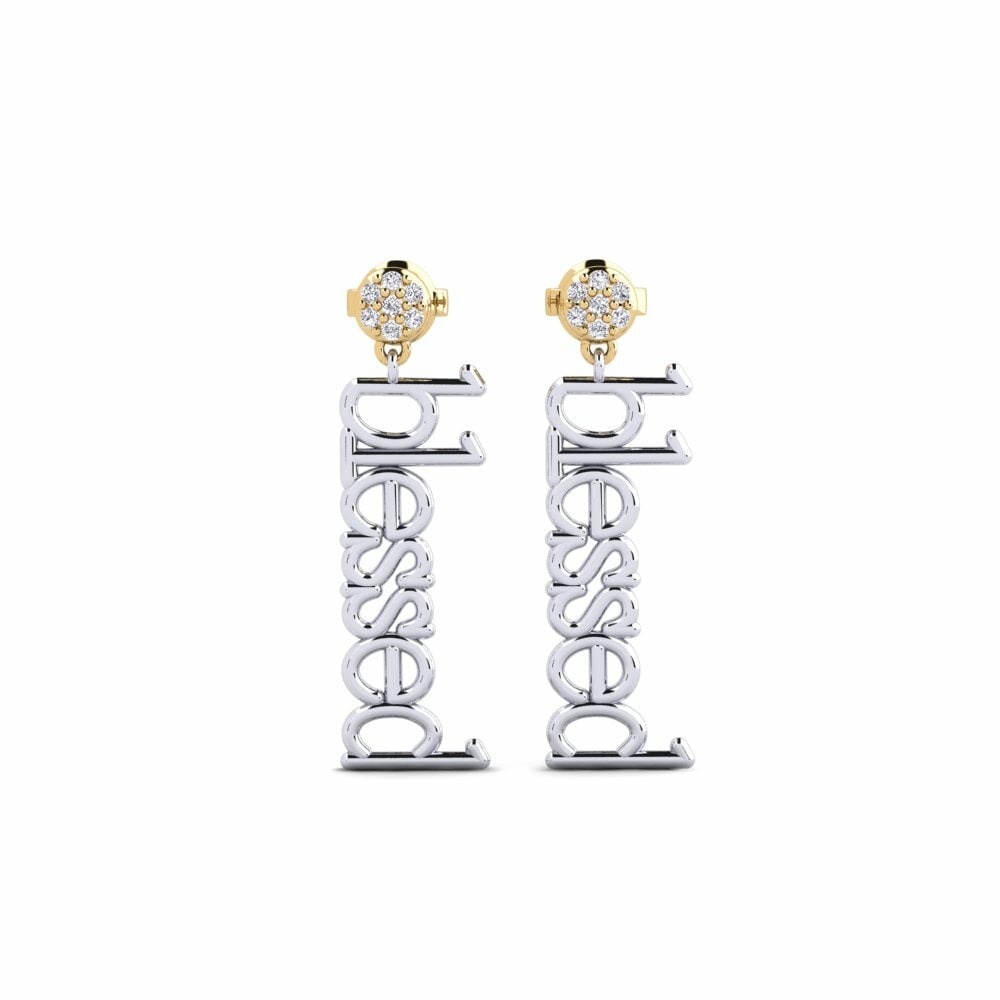 18ct White / Yellow Gold Women's Earring Tigoa