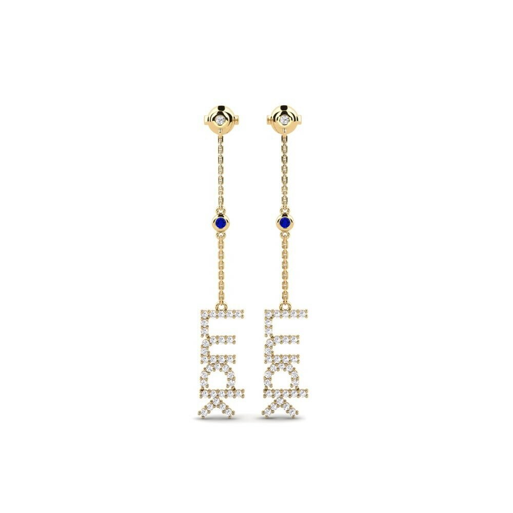 Saphir Boucle d'oreille femme Tsov