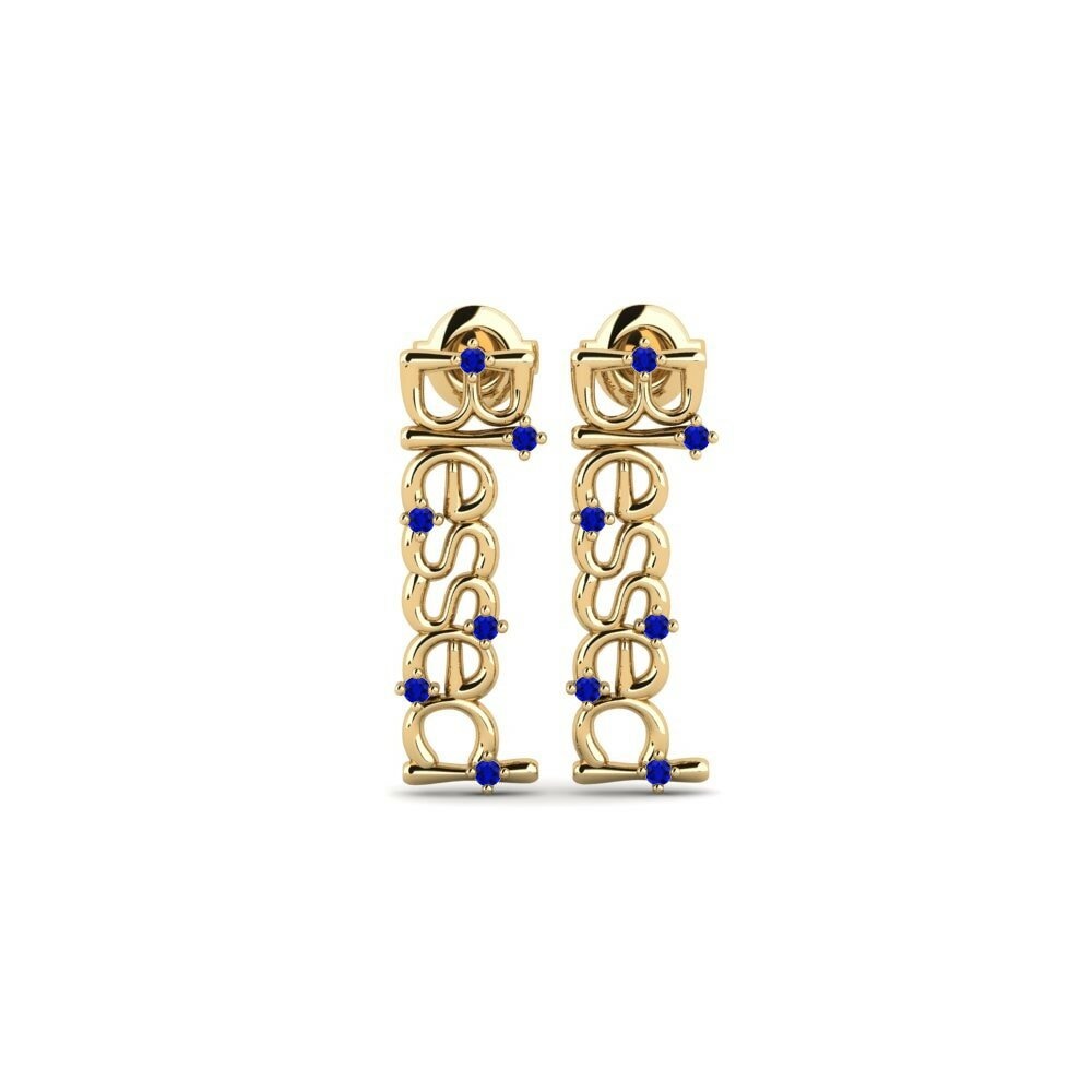 Saphir Boucle d'oreille femme Tulagi