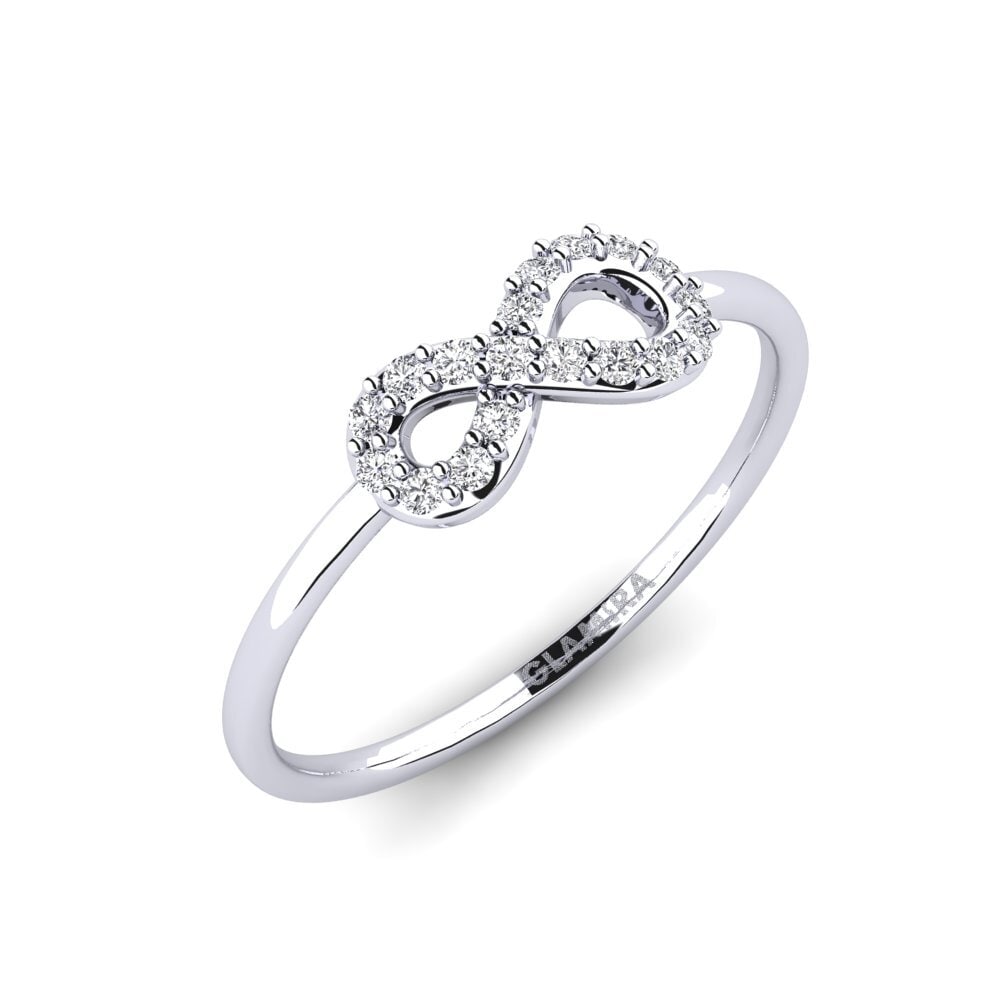 Or Blanc 585 Diamant Bague Isolla