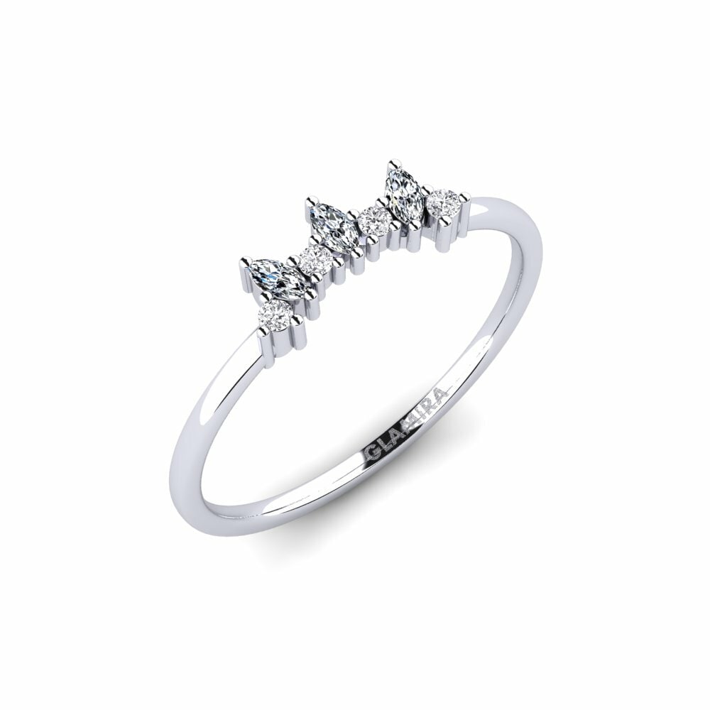 14k White Gold Zirconia Ring Ranalp