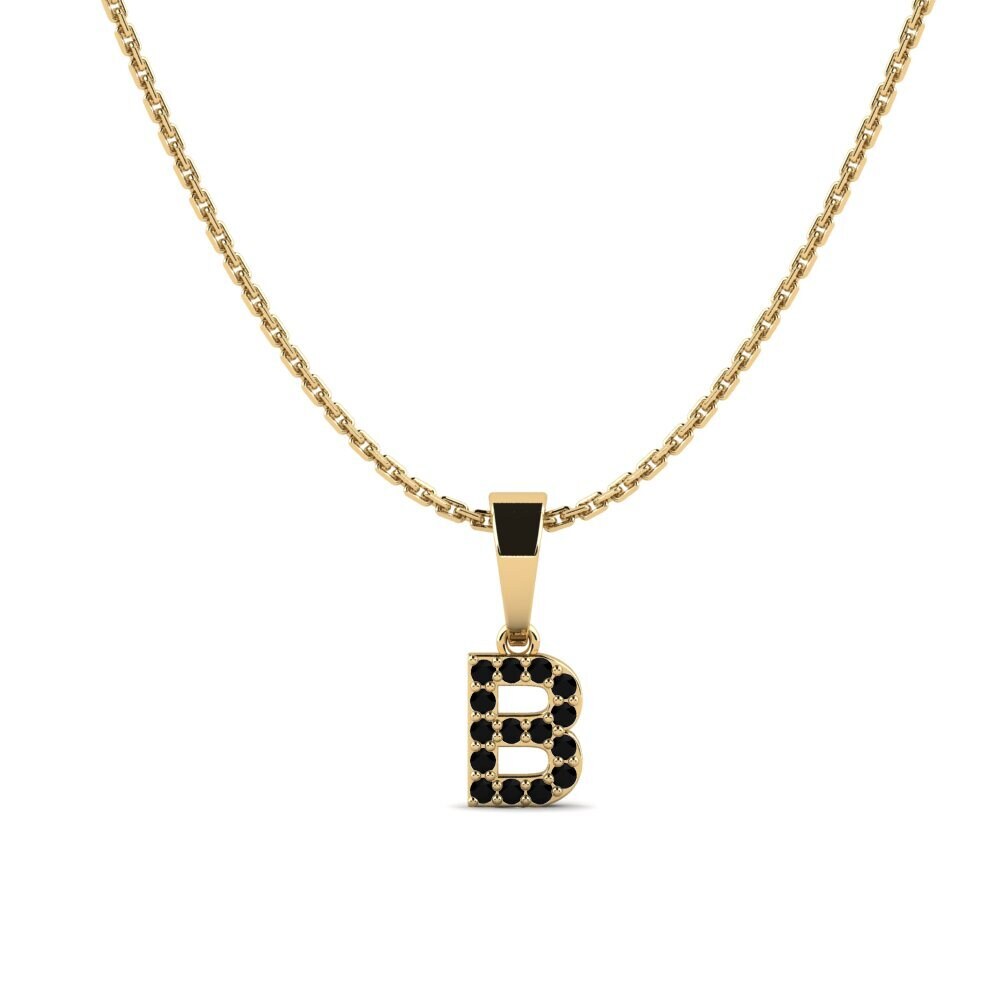 Schwarzer Diamant Damen anhänger Monto - B