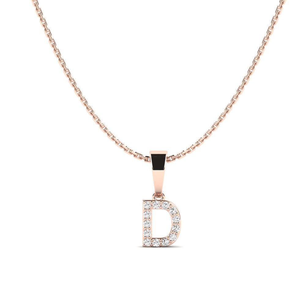 Rotgold 585 Moissanit Damen anhänger Monto - D