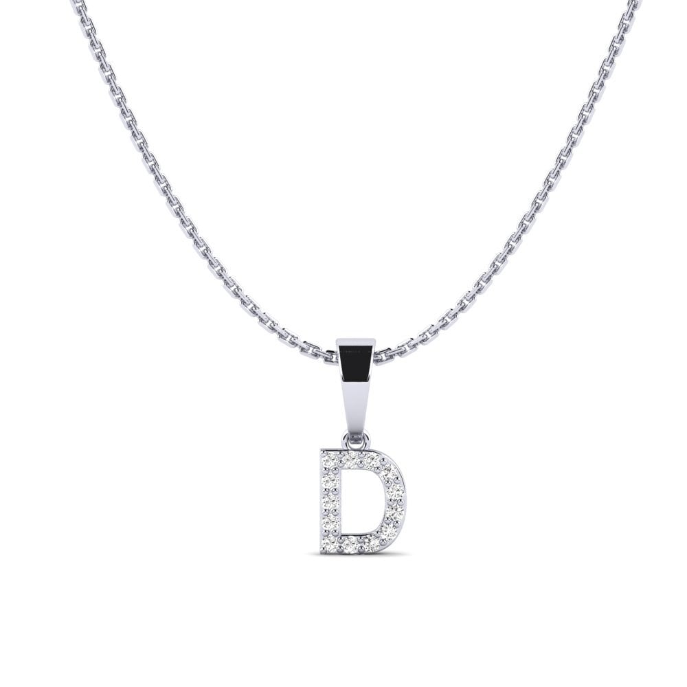 950 Platin Moissanit Damen anhänger Monto - D