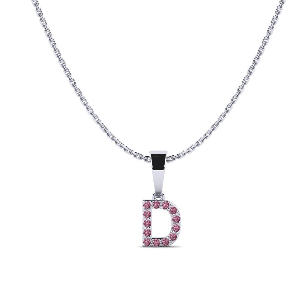 Weißgold 750 Rhodolit-Granat Damen anhänger Monto - D