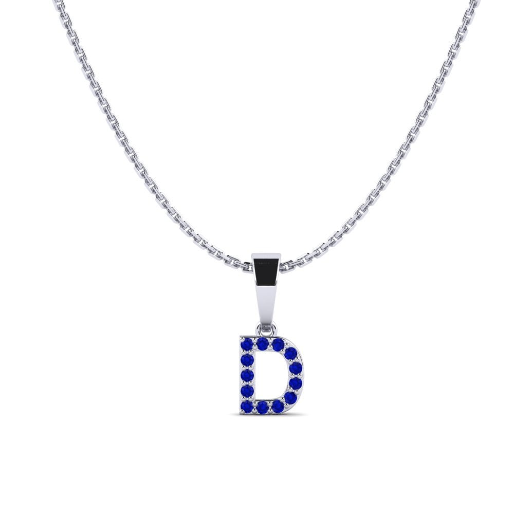 Weiß-Silber Saphir Damen anhänger Monto - D