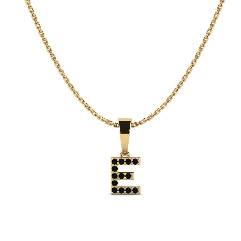 Schwarzer Diamant Damen anhänger Monto - E
