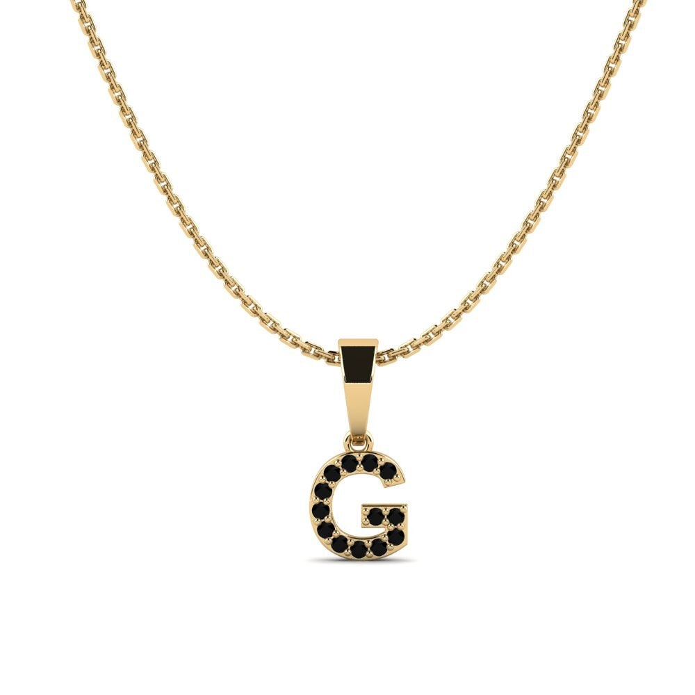 Schwarzer Diamant Damen anhänger Monto - G