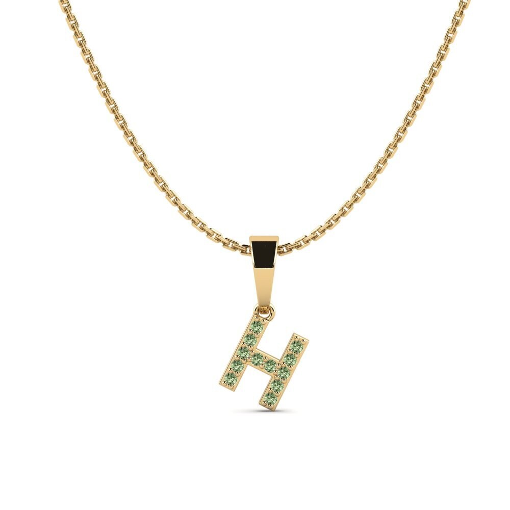 Grüner Diamant Damen anhänger Monto - H