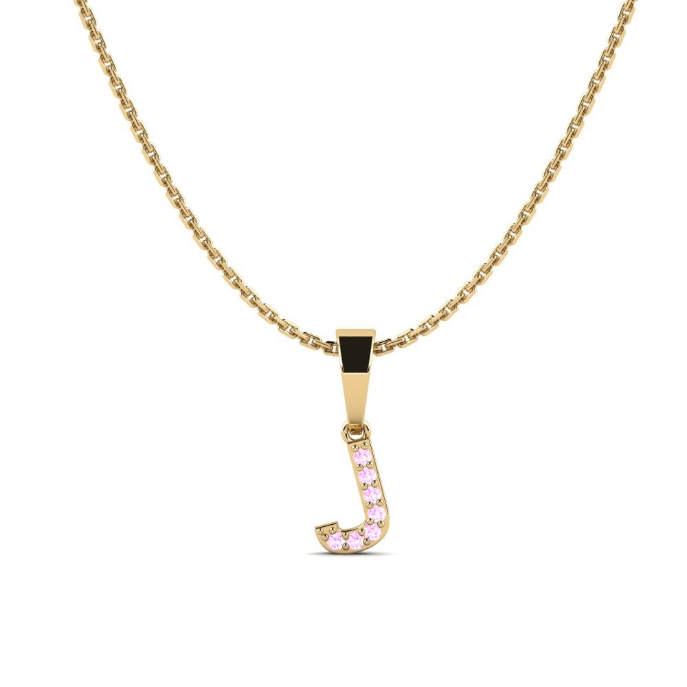 Rund Rosa Saphir Damen anhänger Monto - J