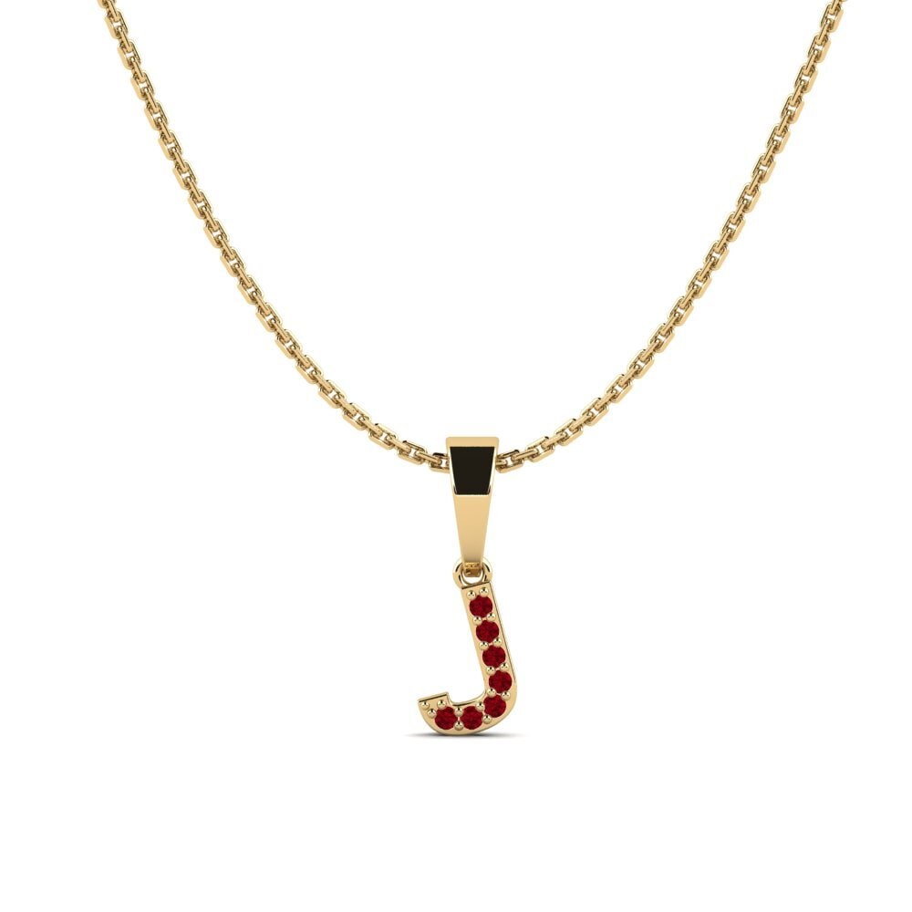 Roter Zirkonia Damen anhänger Monto - J