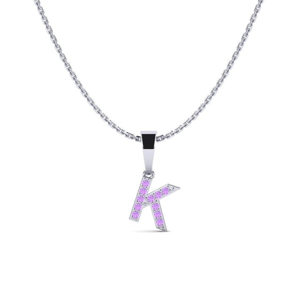 Weiß-Silber Amethyst Damen anhänger Monto - K
