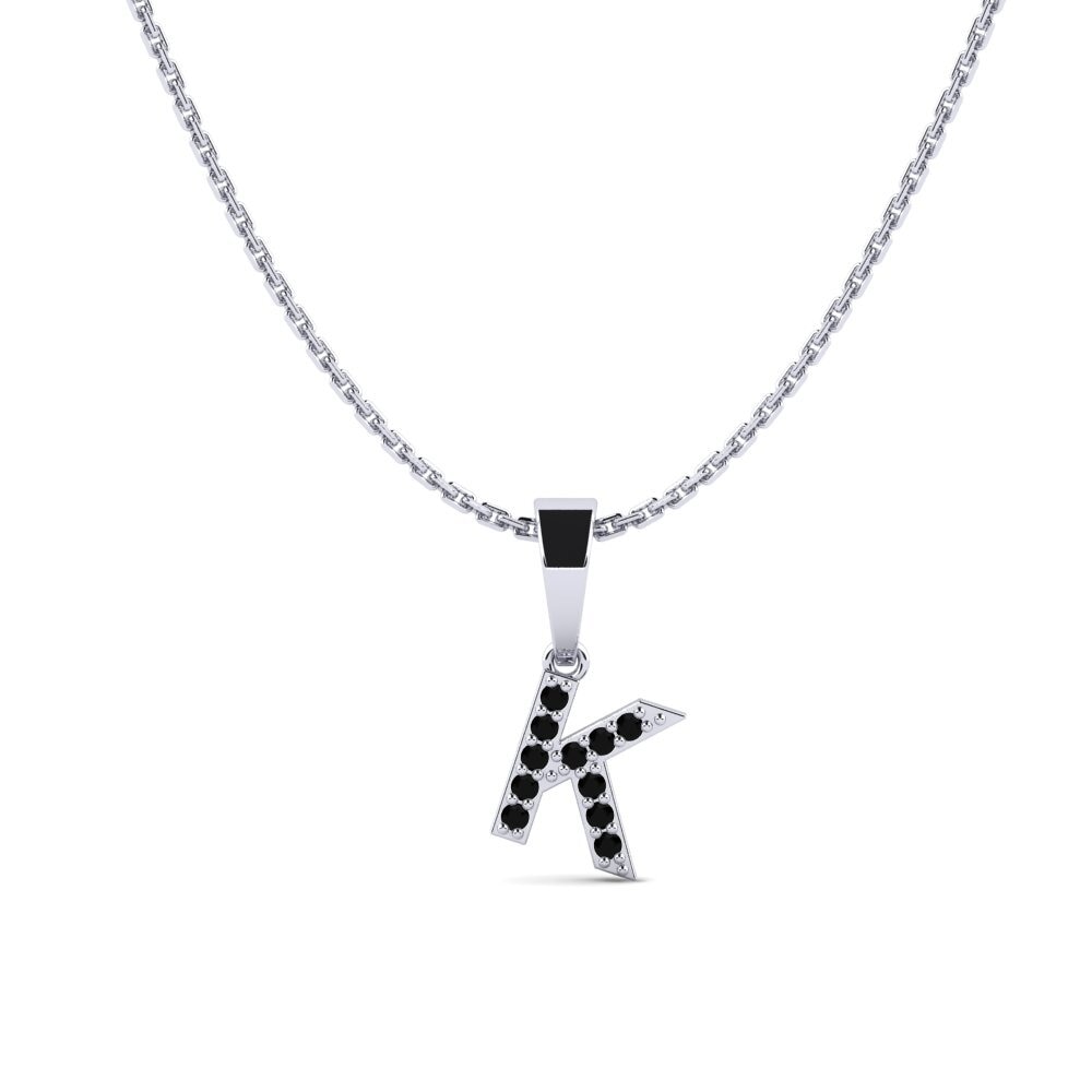 950 Platin Schwarzer Onyx Damen anhänger Monto - K