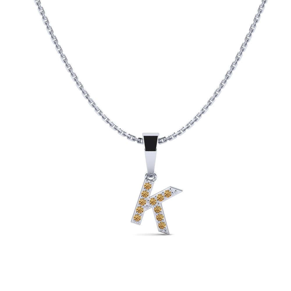 Weiß-Silber Brauner Diamant Damen anhänger Monto - K