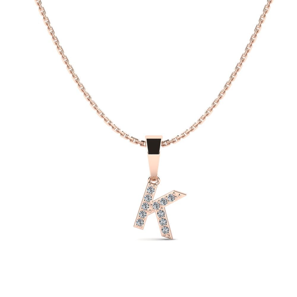 Rotgold 375 Zirkonia Damen anhänger Monto - K