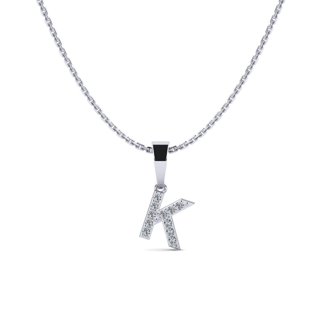 950 Platin Zirkonia Damen anhänger Monto - K
