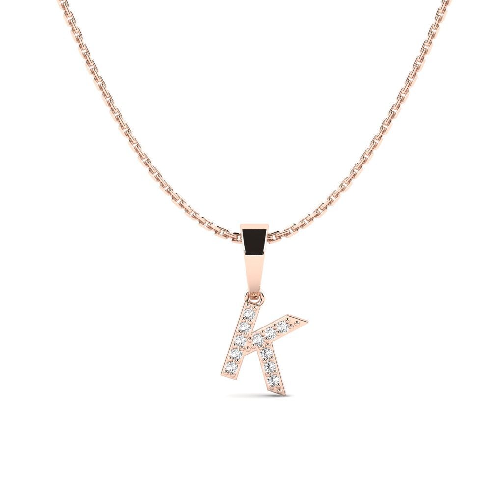 Rotgold 585 Moissanit Damen anhänger Monto - K