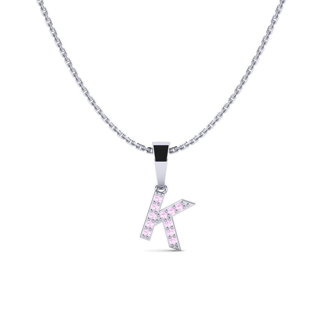 950 Platin Rosa Saphir Damen anhänger Monto - K