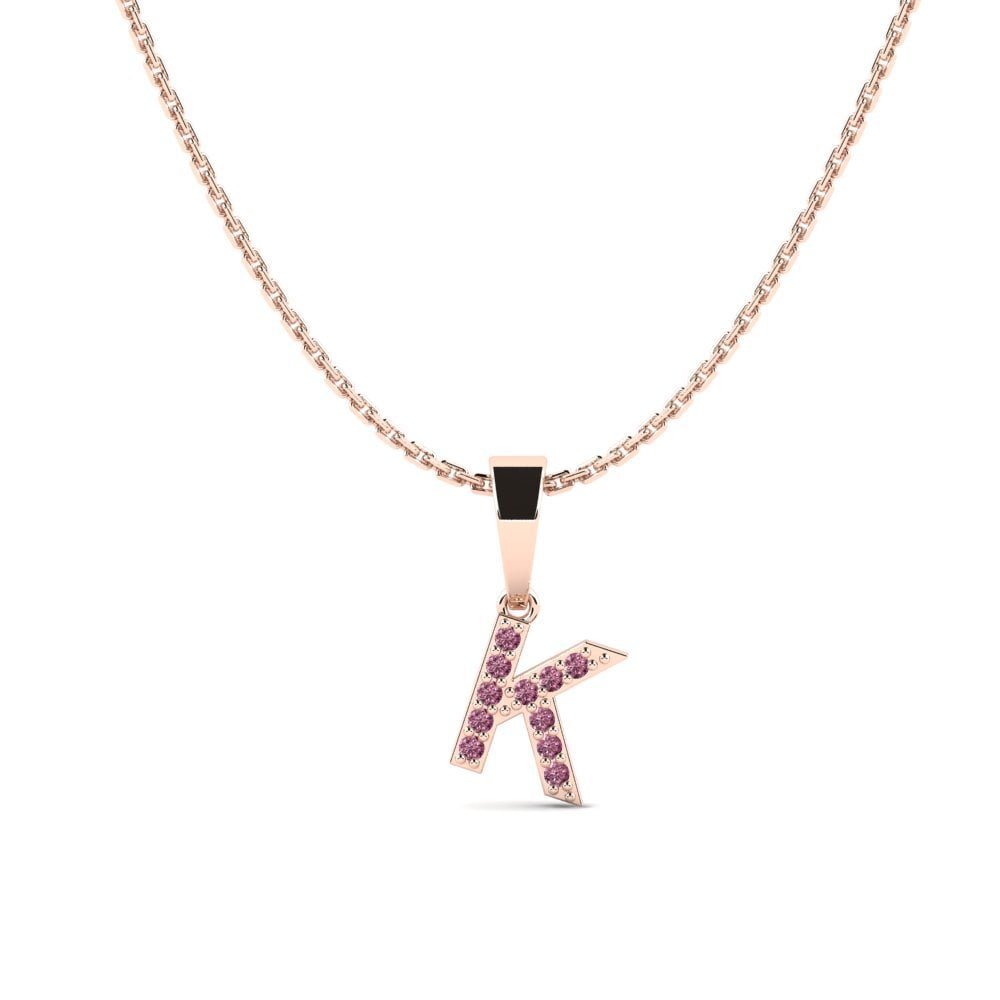 Rotgold 375 Rhodolit-Granat Damen anhänger Monto - K